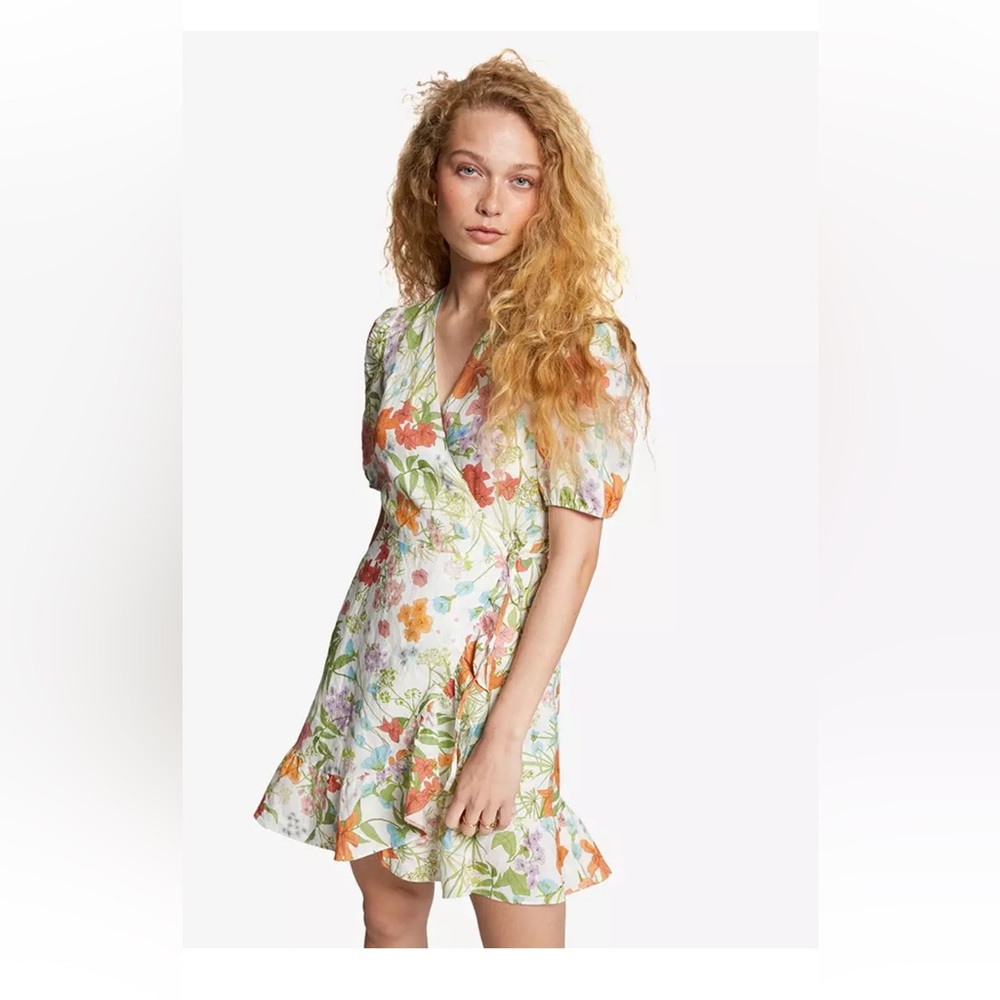 & Other Stories Floral Wrap Dress